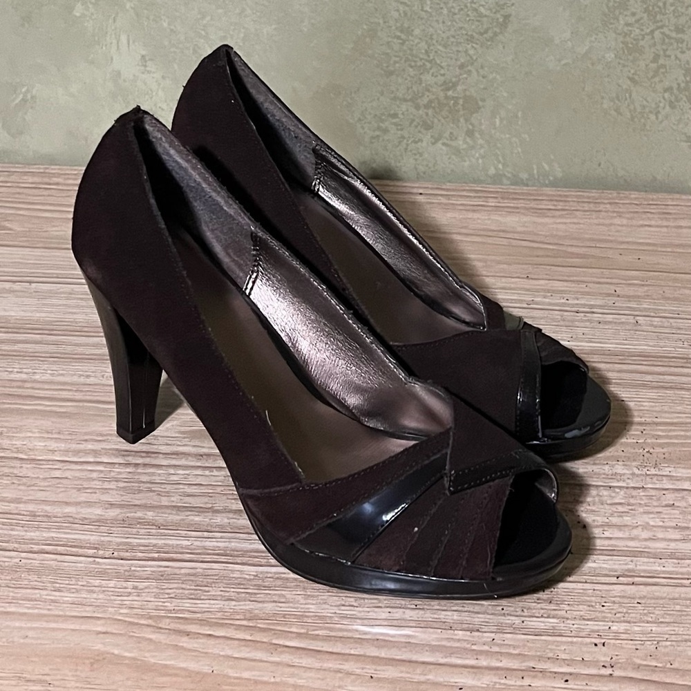 Brown Suede Heel